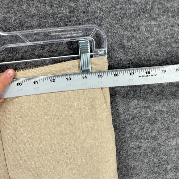 Alfred Dunner Dress Pants Women 8P Petite Beige High Rise Pleated Straight - Picture 3 of 5